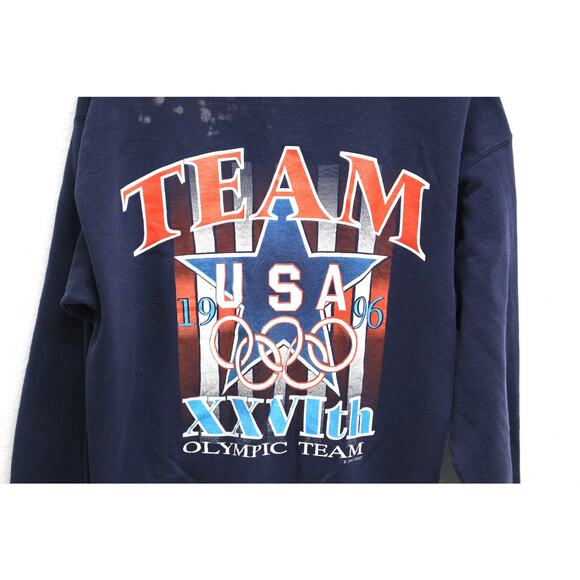 Vintage Atlanta Georgia USA 1996 Olympics Sweatshirt Large - Picture 2 of 7